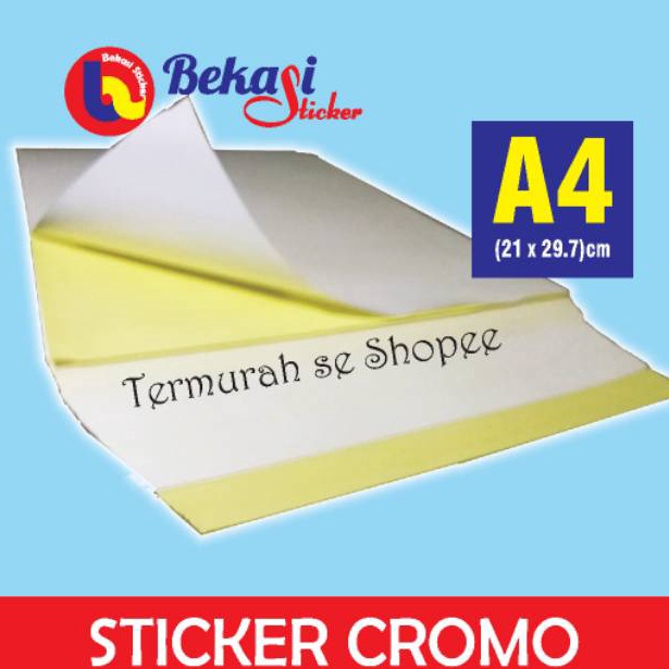 

KODE Q78X Stiker cromo glossyanti air A4 1 pak 1 lembar