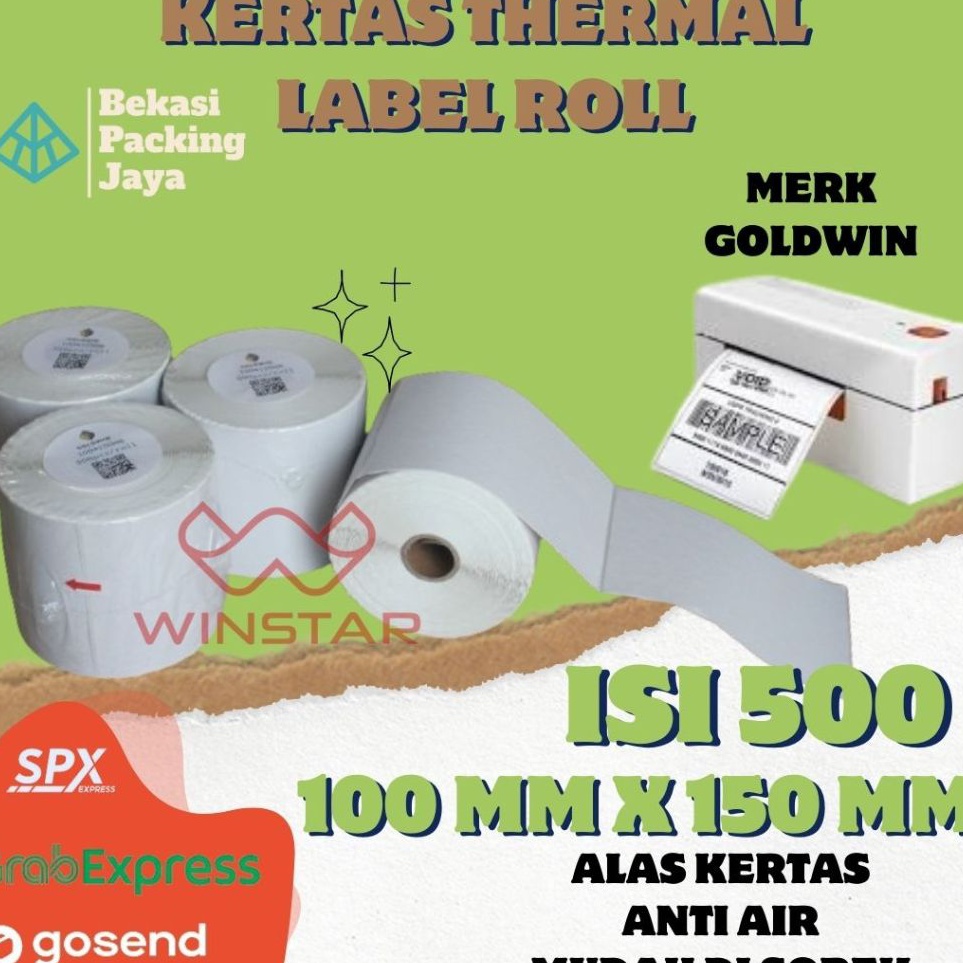 

KODE G14L Label Thermal 1x15 mm isi 5 Merk Goldwin