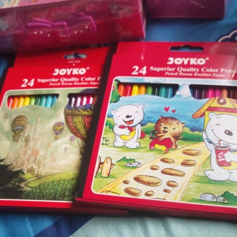 

KODE H42R pensil warna Joyko Superior 24 warna panjang
