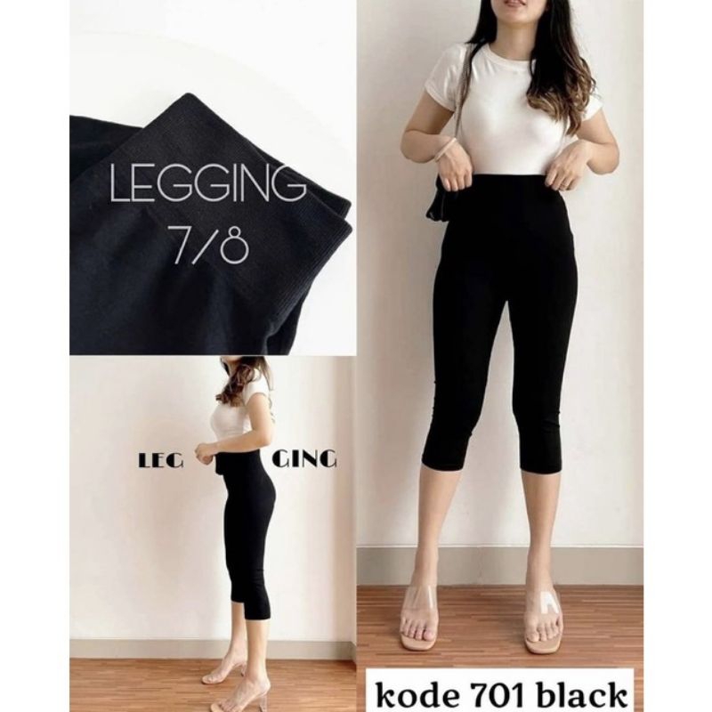Legging Import 7/8//Legging Polos Wanita 7/8 Bahan Tebal