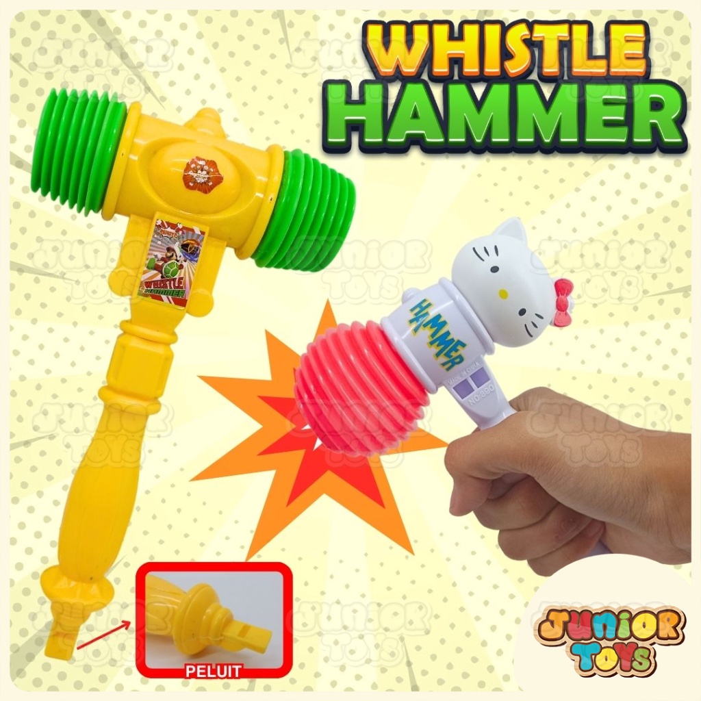 PROMO BESAR Mainan Palu Paluan Anak Besar Hammer Bunyi Tiup Whistle Toys