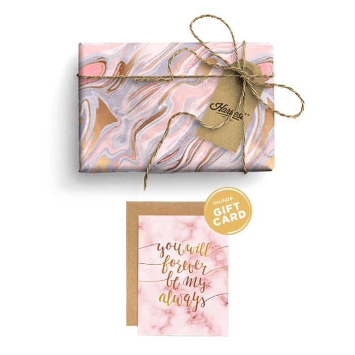 

AYO BELI Paket Kertas Kado Kartu Valentine Harvest Gift Set Marble Always