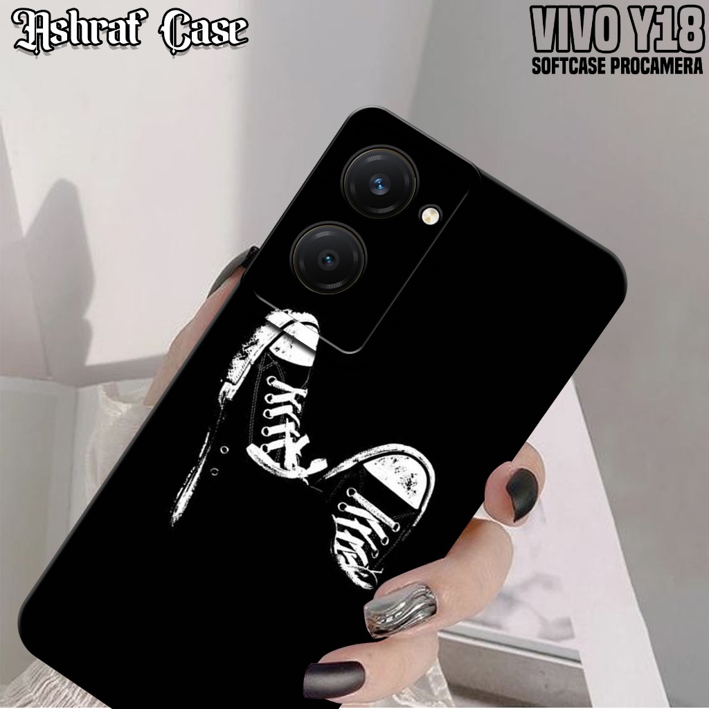 Case VIVO Y18 - Casing Hp VIVO Y18 Terbaru Motif BLCK - Silikon Hp VIVO Y18 - Softcase Hp VIVO Y18 -