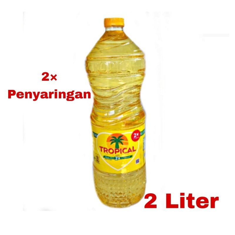 

Tropical minyak goreng 2× penyaringan TROPICAL Botol 2 Liter