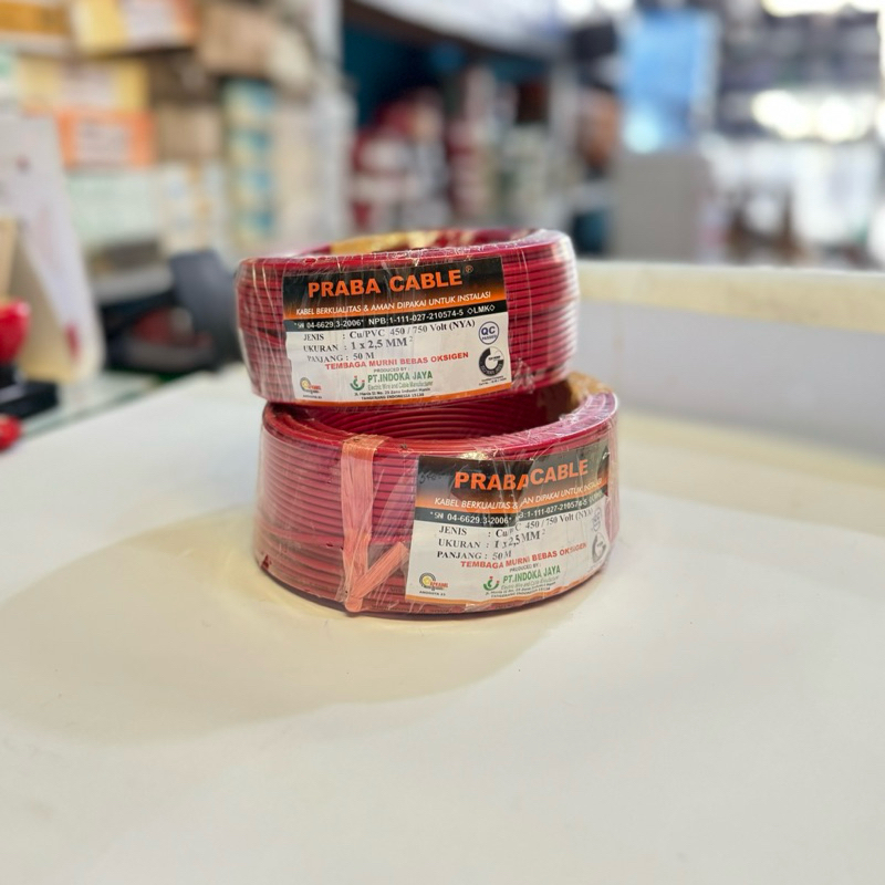 Kabel NYA Praba 2 x 2,5mm Roll 50M / Kabel Praba 1x2.5mmx50meter