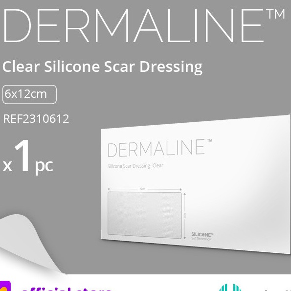 KI3 Perawatan Keloid  Dermaline  Clear Silicone Scar Sheet 6x12cmpc