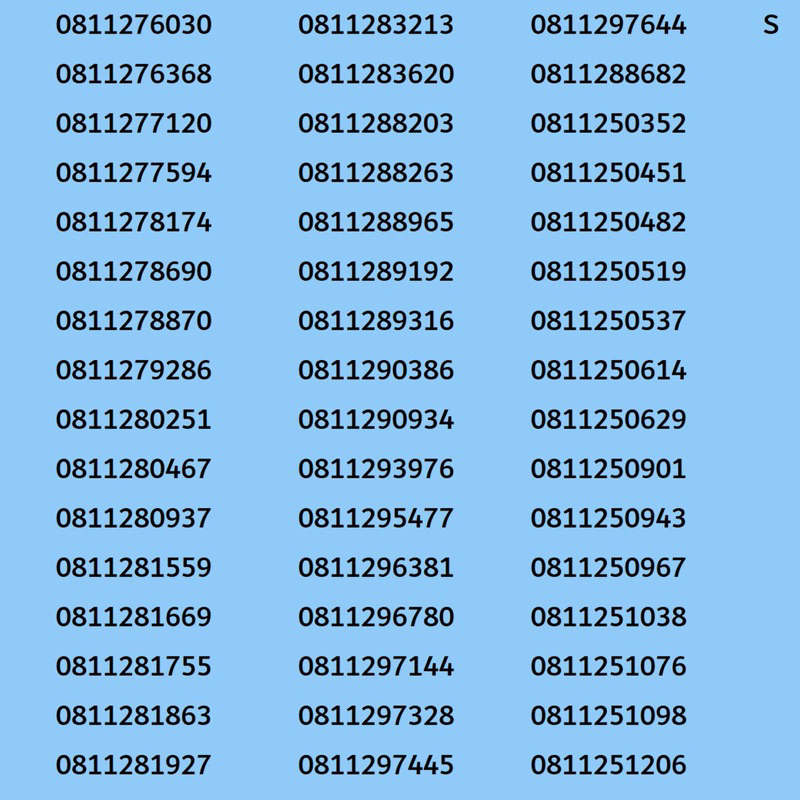 NOMOR CANTIK TELKOMSEL/ 10 DIGIT LANGKAAA free13gb