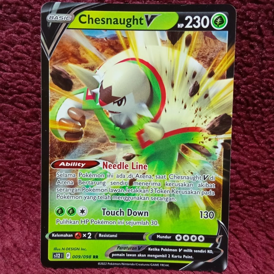 Chesnaught V RR s12 - Pokemon TCG Indonesia foil holo