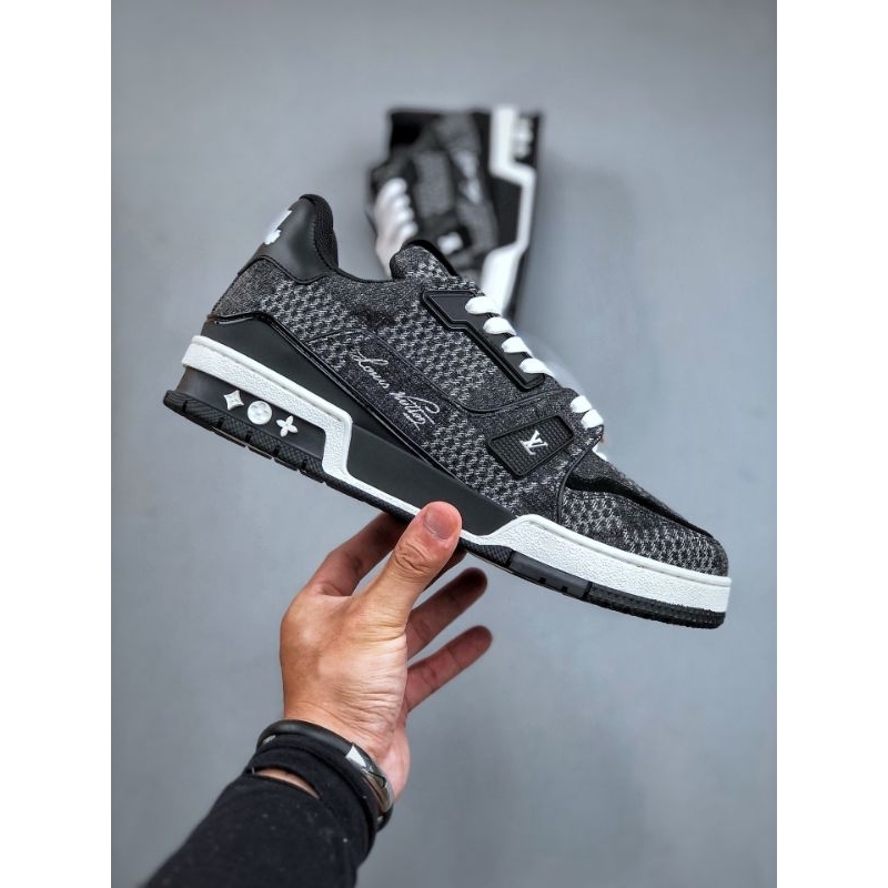 LV Trainer Signature 54 Black Damier Denim