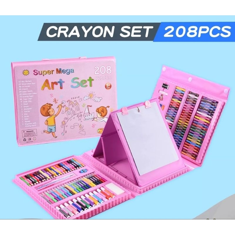 

Art Set Crayon 208 Pcs Lengkap / Crayon Pensil Menggambar Super Mega Set
