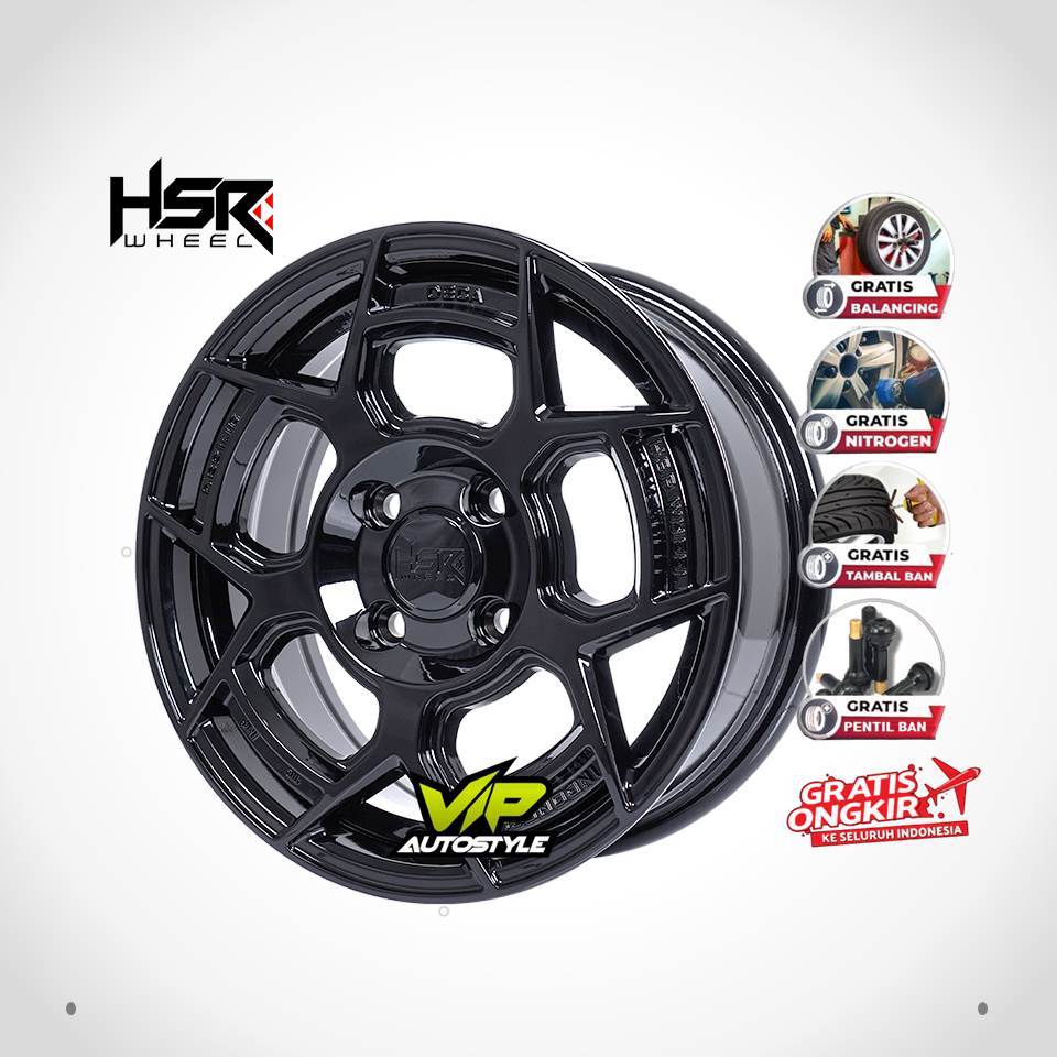 Velg mobil R14 HSR Deca Racing Datsun go, Picanto, Calya, Ayla, Brio satya, Etios