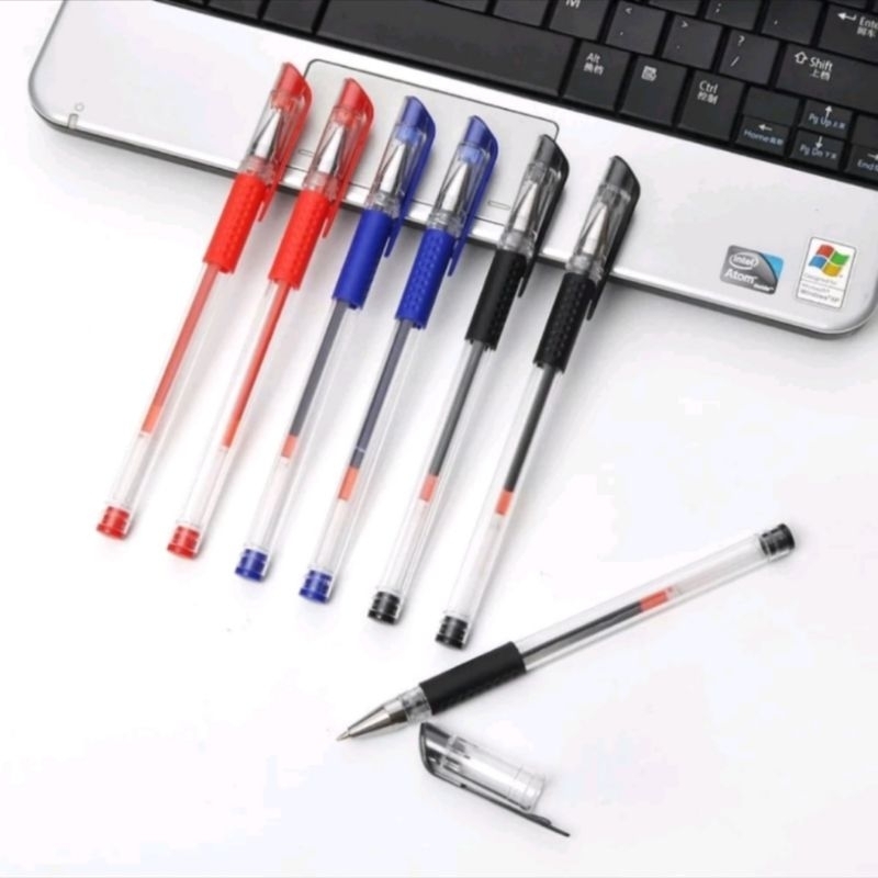 

(Bisa Refill) Pena Gel 0.55mm Standard Pulpen tinta cair 1Pcs Alat Tulis Sekolah Kantor Pen Warna Pena