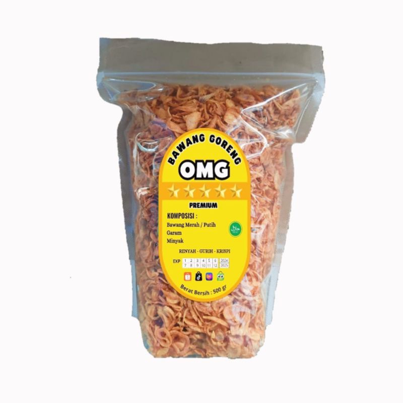 

BRAMGOR | Bawang Goreng Solo PREMIUM A++ asli 100% tanpa tepung | 500gr