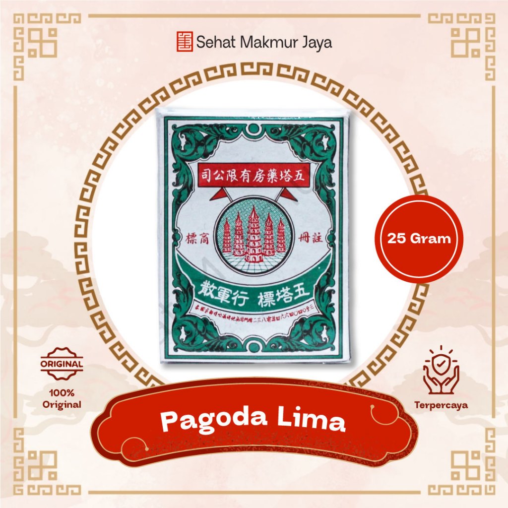 Menara Lima Pagoda Go Thak Sua Isi 25gr - Obat Masuk Angin Obat China