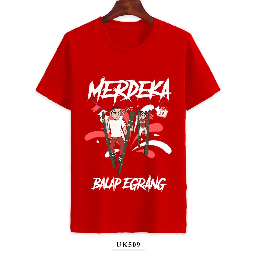 Kaos Kemerdekaan Indonesia 17 Agustus Pria Wanita Unisex Couple Merah Putih Baju Lomba UK501 - 510