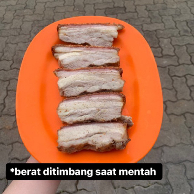 

babi panggang asli chinese / pork belly crispy / samcan kriuk / babi panggang garing (bisa kirim keluar kota) / babi merah madu