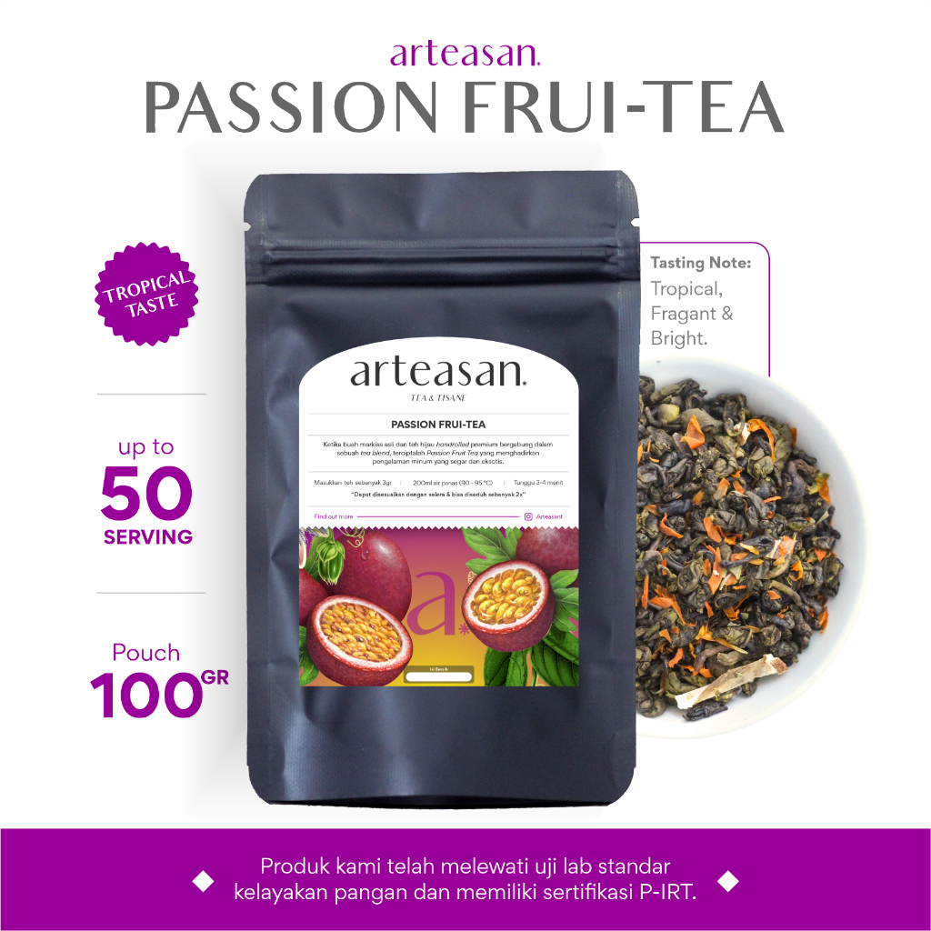 

Passion Frui-tea - Tea Blend - Ukuran 100gr / Teh Hijau Markisa / Loose Leaf Tea