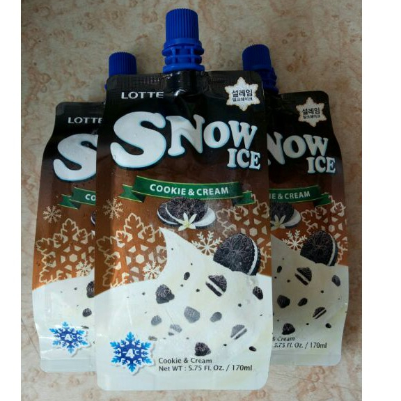 

Lotte Snow Ice Cookie & Cream - Es Dengan Kukis & Cream 170ml