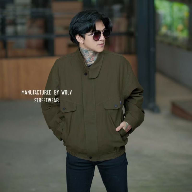 Vwd-Jacket Canvas Flight Pria-Jaket Bomber Flight-Bomber Flight Terbaru-Jaket Casual Pria-Jaket Kanp