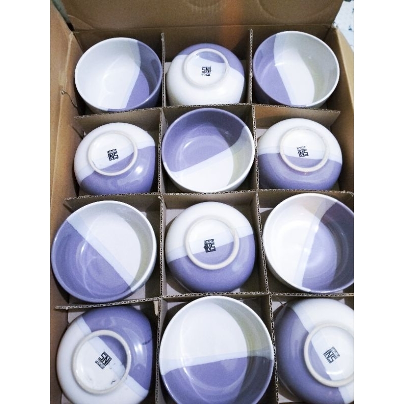 Mangkok Keramik Two Tone/Two Tone Grade A/Mangkok 2 Warna/Souvenir Wedding/Sovenir