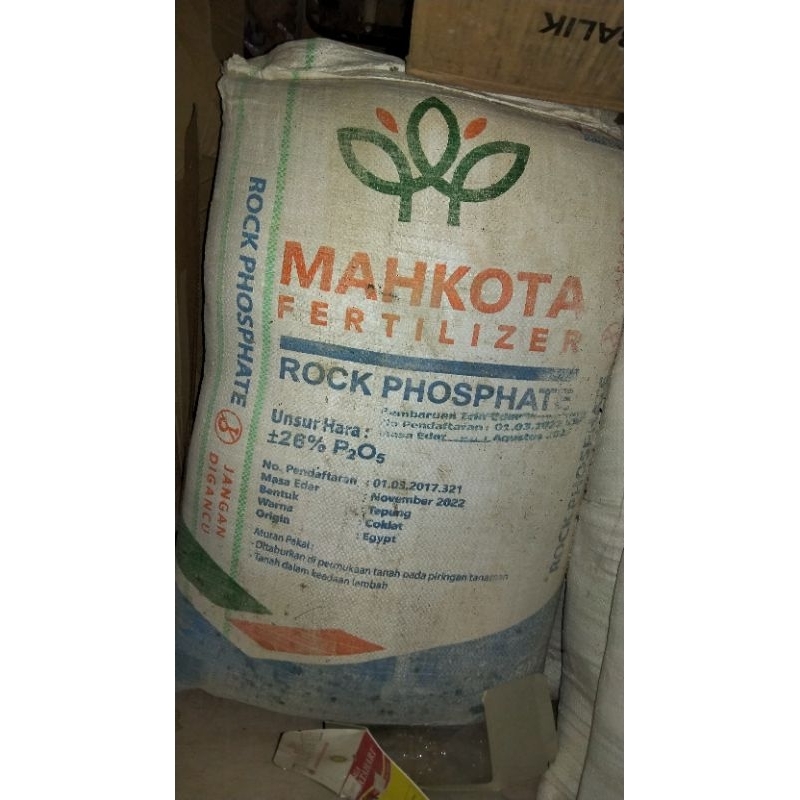 PUPUK MAHKOTA ROCK PHOSPHATE 50KG