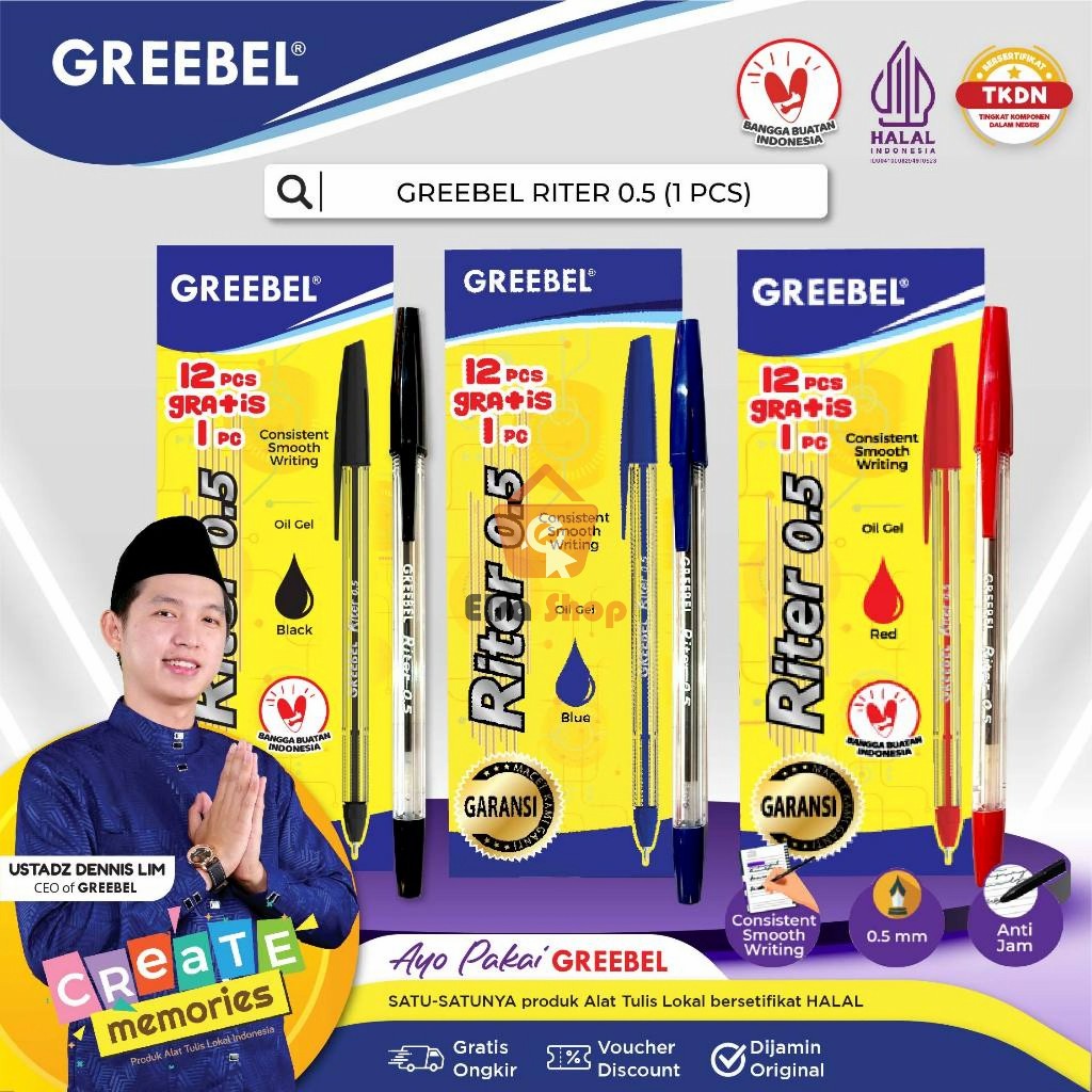 

Pulpen greebel - ballpoin greebel riter, technoline - Pen Greebel