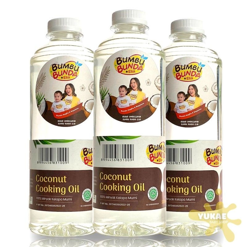 

Bumbu Bunda Elia Coconut Cooking Oil 500 ml - Minyak MPASI | CCO | VCO | Lemak MPASI