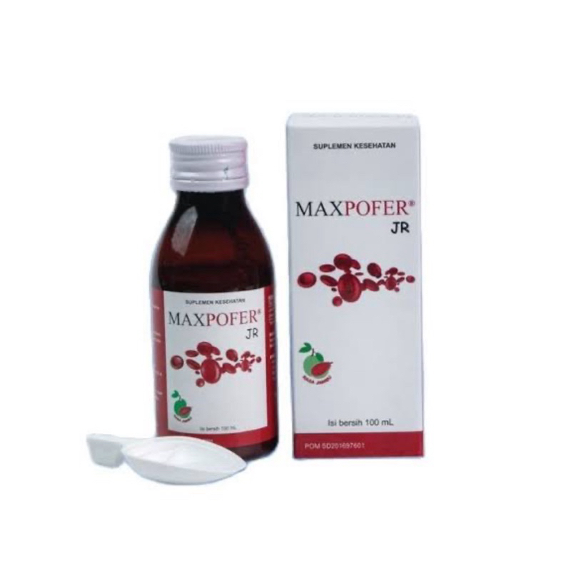 MAXPOFER JR SIRUP 100 ML - Memenuhi Kebutuhan Zat Besi pada Anak