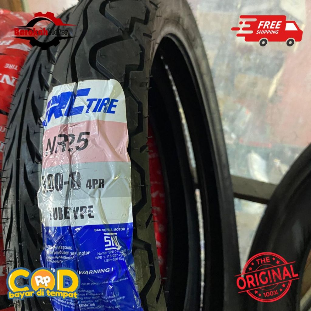 IRC BAN LUAR TUBE TYPE UKURAN 300-18 (80/100-18 90/90-18) RING 18 MOTOR MEGAPRO TIGER SCORPIO VIXION