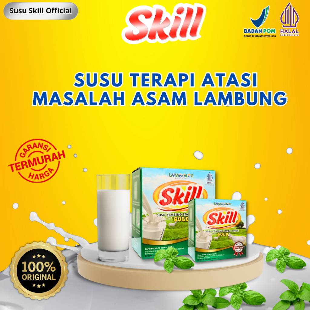 

Susu Kambing Etawa Bubuk Original Solusi Asam Lambung 1 Box isi 10 Sachet