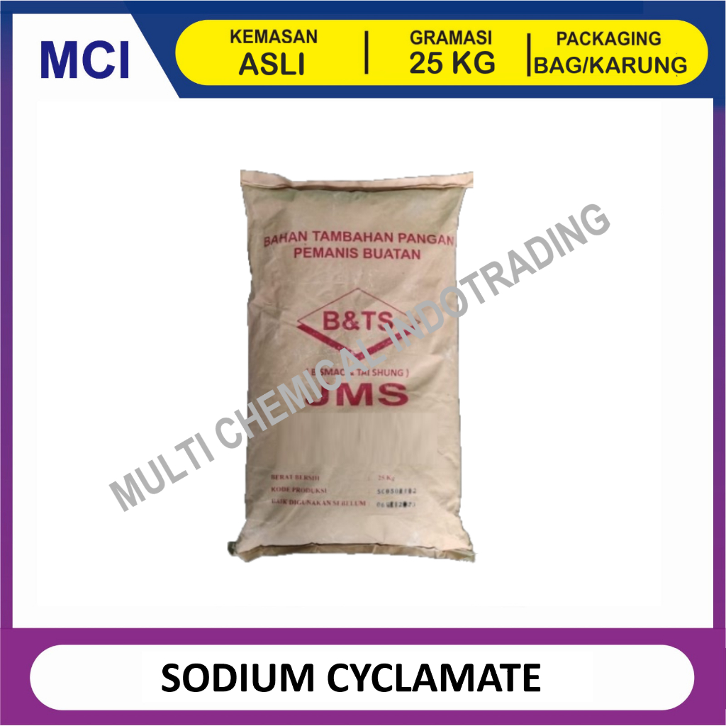 

(KHUSUS GOSEND/INSTANT) SODIUM CYCLAMATE / NATRIUM SIKLAMAT / PEMANIS BUATAN 40x GULA - 1 BAG 25 KG