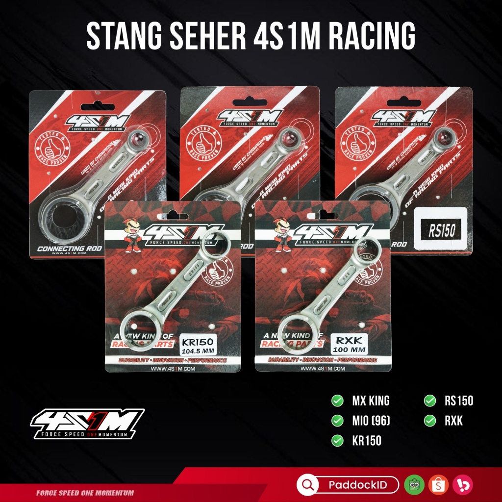 STANG SEHER CONNECTING ROD 4S1M RACING MX-KING / MIO(96) / KR150 / RS150 / RXK - Stang Seher Only - 