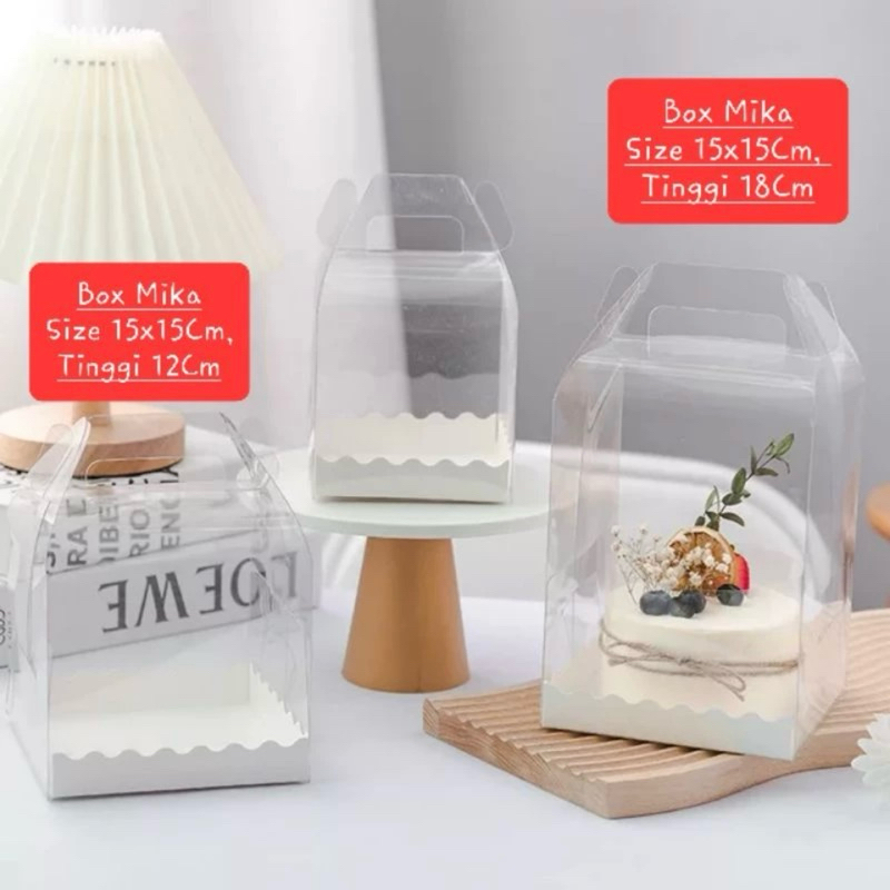 

Box Mika Cake Tenteng. Kotak Kue Tart Transparan