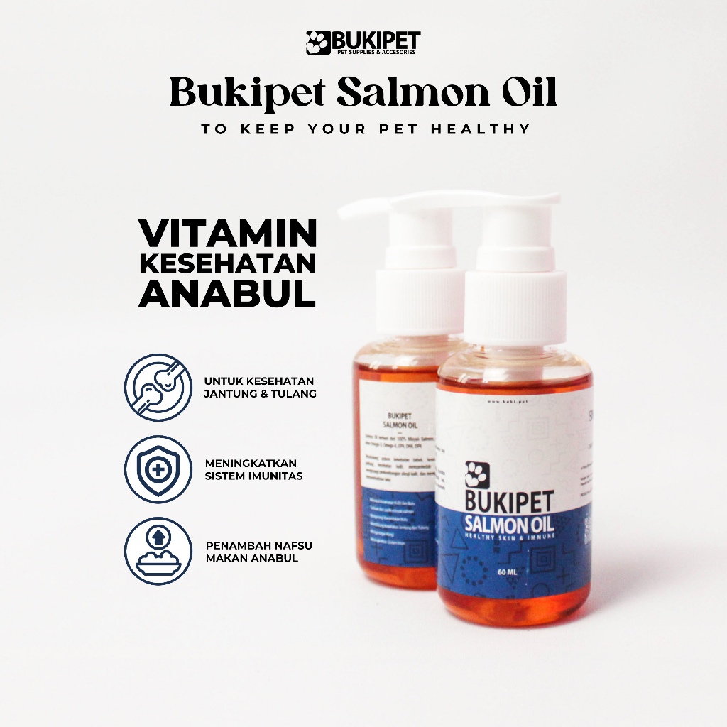 Salmon Oil Minyak Ikan Kucing - Bukipet Salmon Oil