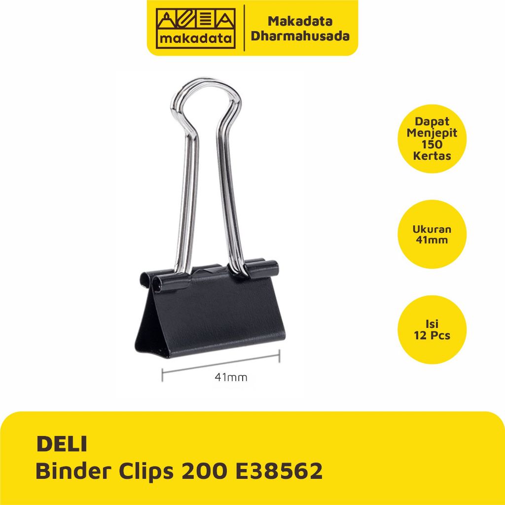 

BINDER CLIPS | KLIP KERTAS DELI 200 E38562 41MM