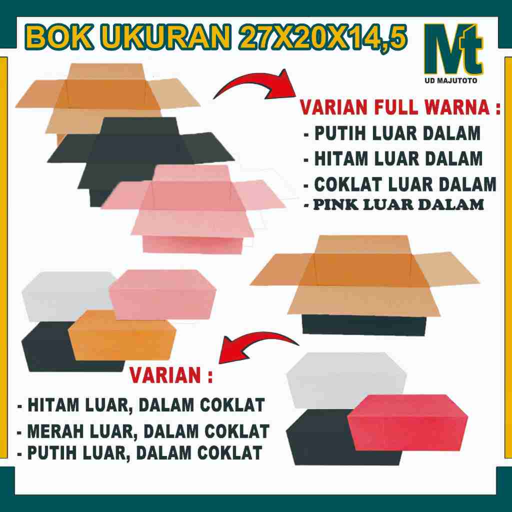 

(PAKET 5 PCS) Box 27x20x14,5 Cm / Box Packing A1 / Kardus Polos