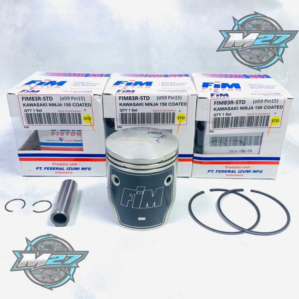 PISTON FIM NINJA R RR S TEFLON COATED STD 59 PIN 15 M27