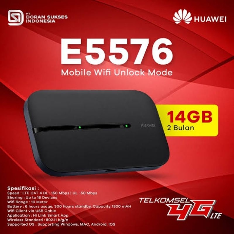 MODEM MIFI HUAWEI E-5576-606 Second Bergaransi