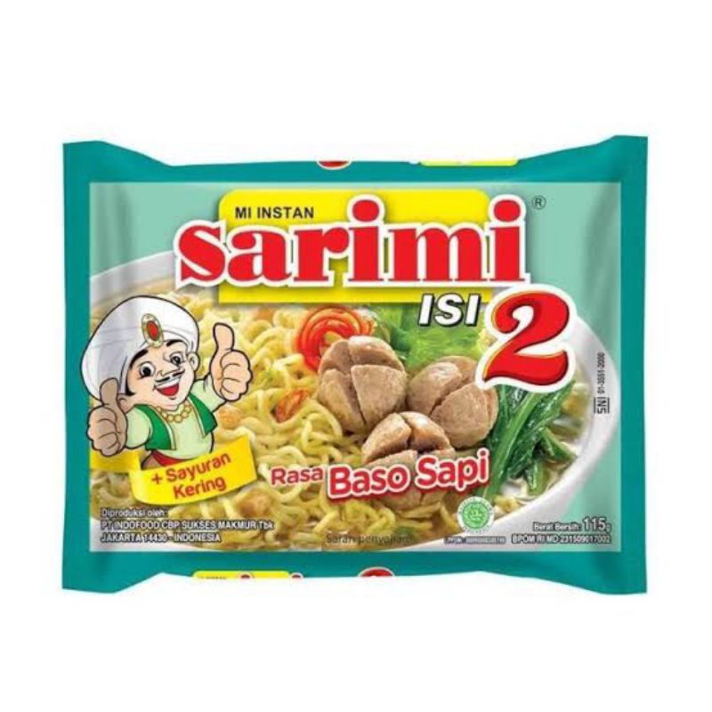 

Sarimi isi 2 rasa baso sapi 115 gr / mie sarimi rebus