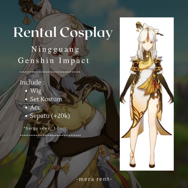 Rental Cosplay ningguang genshin impact