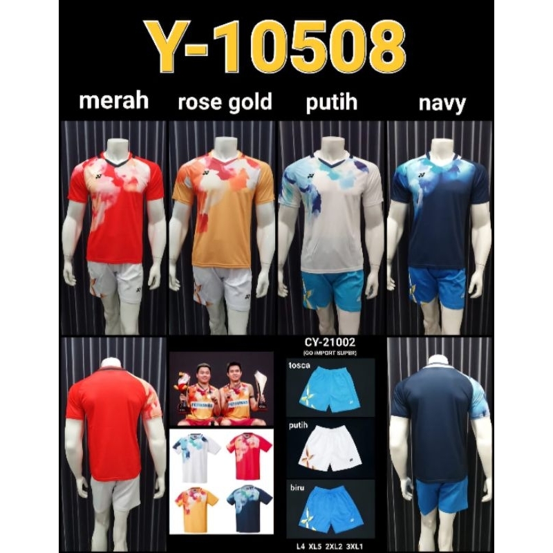 [Bayar Di Tempat] BAJU BADMINTON Y 10508 | KAOS OLAHRAGA YONEX BAHAN LEMBUT DAN ADEM | BAJU BULUTANG
