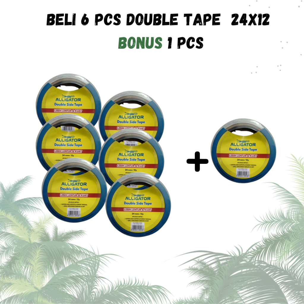 

BELI 6 BONUS 1 / Double Tape Alligator 24mmx12Yards