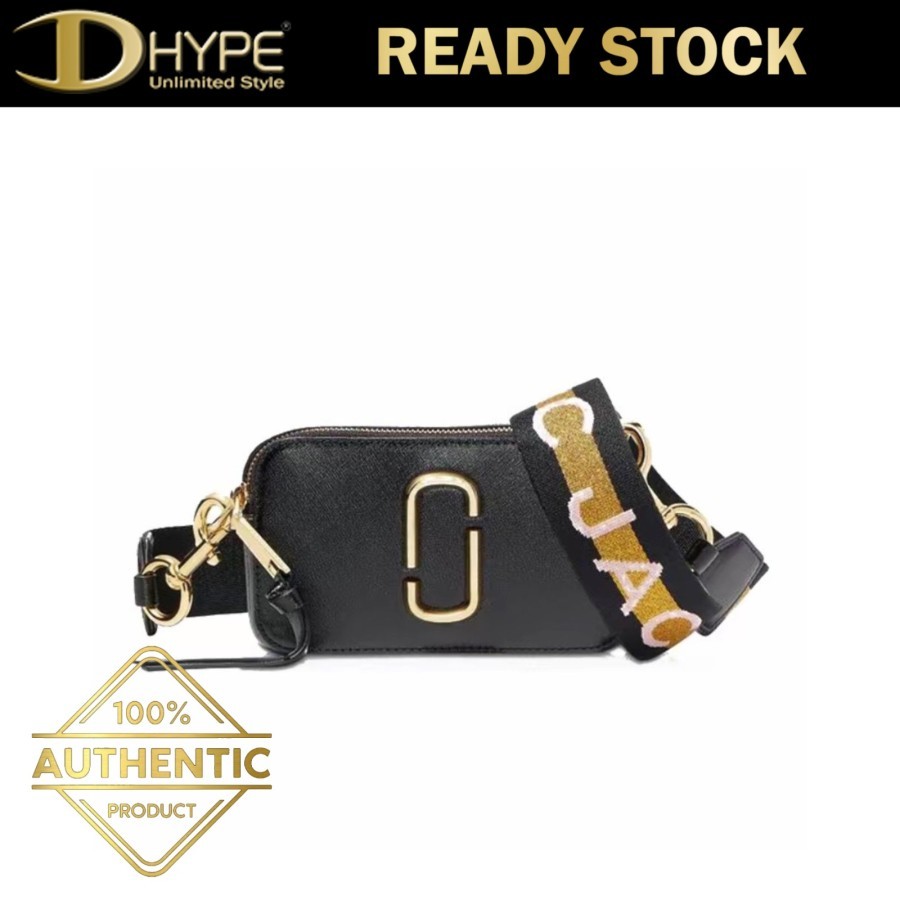 MARC JACOBS SNAPSHOT CAMERA BAG BLACK MULTI 100% Authentic