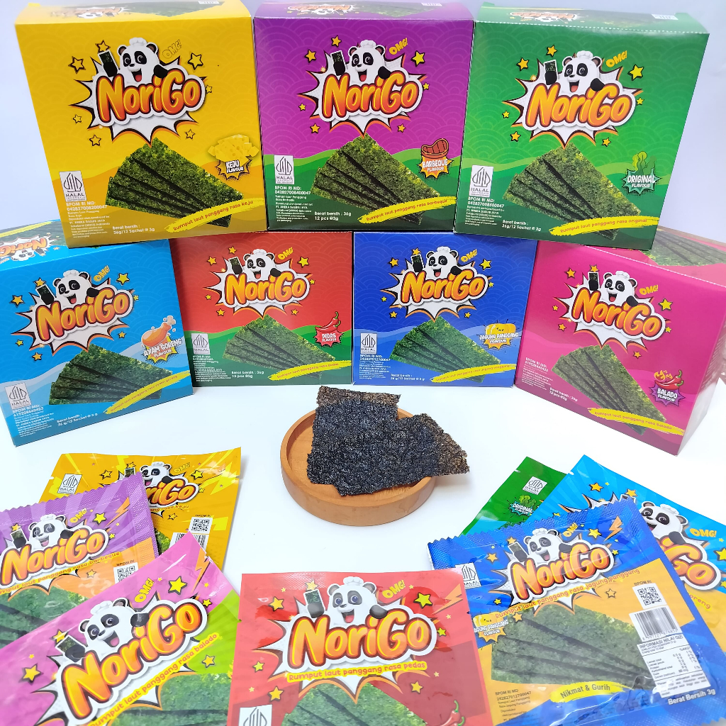 

Maknyuss1 Norigo Rumput Laut Panggang 1 Dus Isi 5 Box Norigo