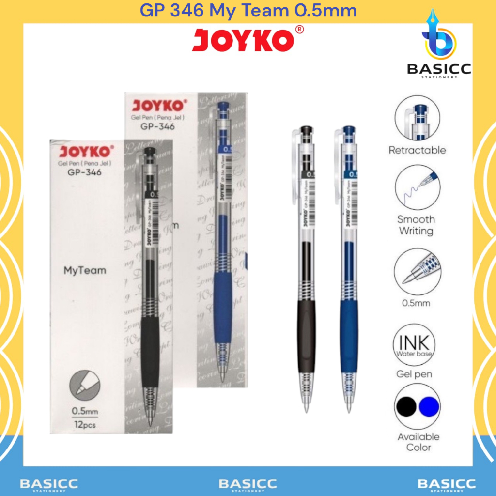 

Joyko Gel Pen Pena GP-346 My Team 0.5 mm | @1Ktk=12Pen