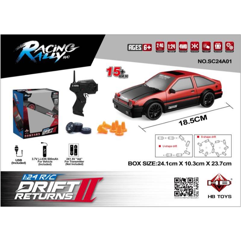 Mainan Anak RC Mobil Remot Mobil RC Drift 4WD 2,4GHz / Mobil Remot Drift racing 1:24