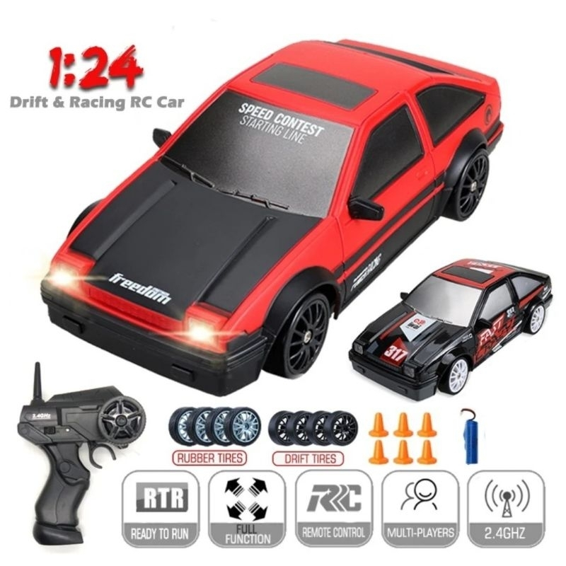 Mainan Anak RC Mobil Remot Mobil RC Drift 4WD 2,4GHz / Mobil Remot Drift racing 1:24