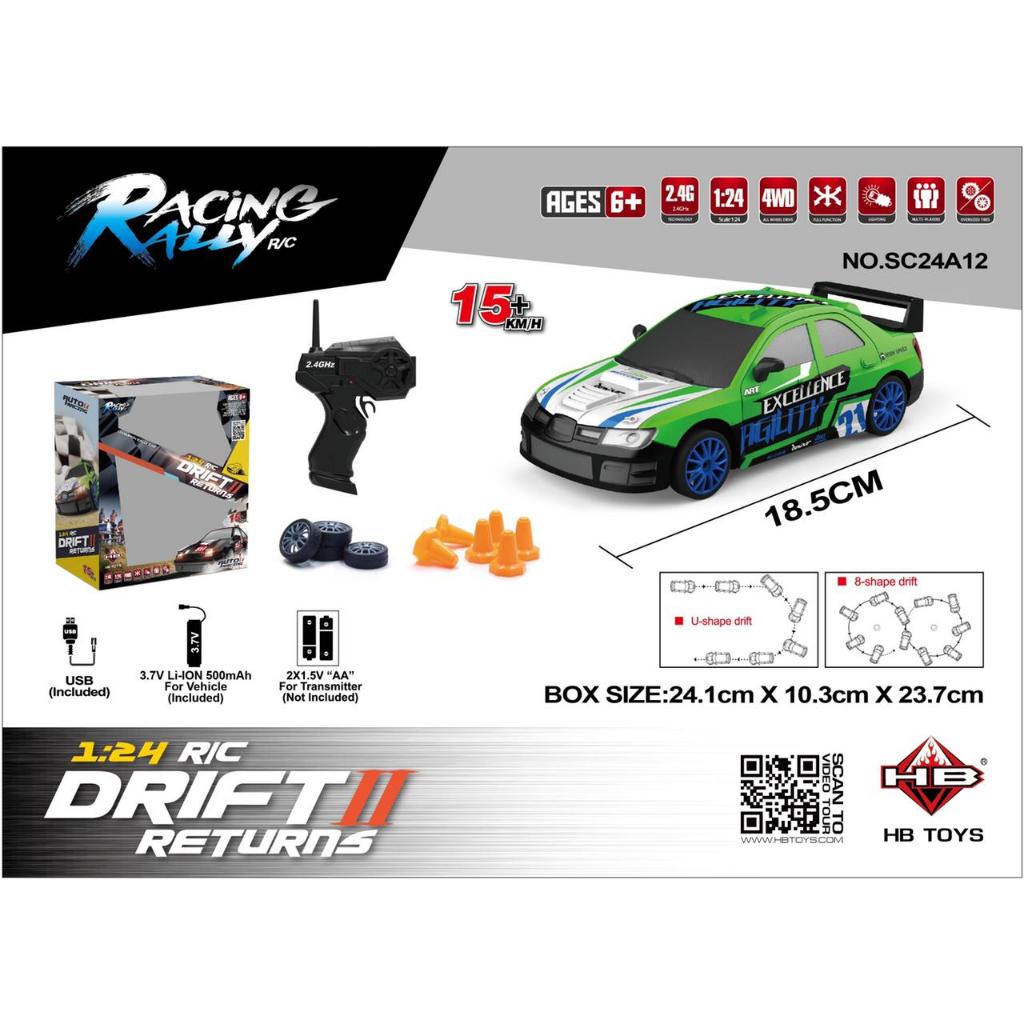 Mainan Anak RC Mobil Remot Mobil RC Drift 4WD 2,4GHz / Mobil Remot Drift racing 1:24