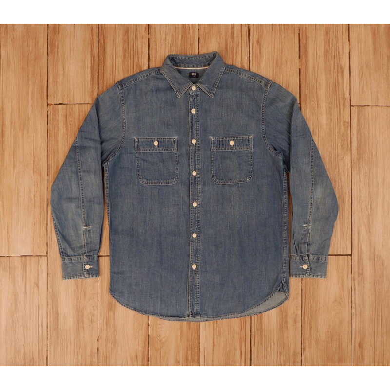 Kemeja Uniqlo Denim Kemeja Jeans Uniqlo