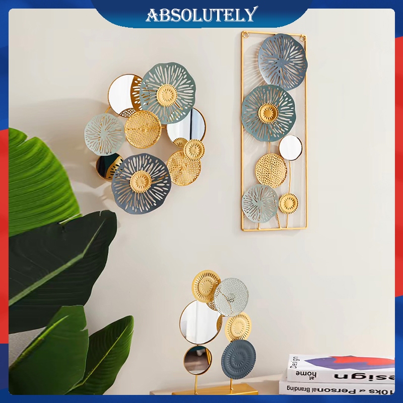 Wall Decoration 3D & Table Decor/Hiasan Dinding Besi Emas/Hiasan Dinding Mewah Kreatif Modern Cahaya